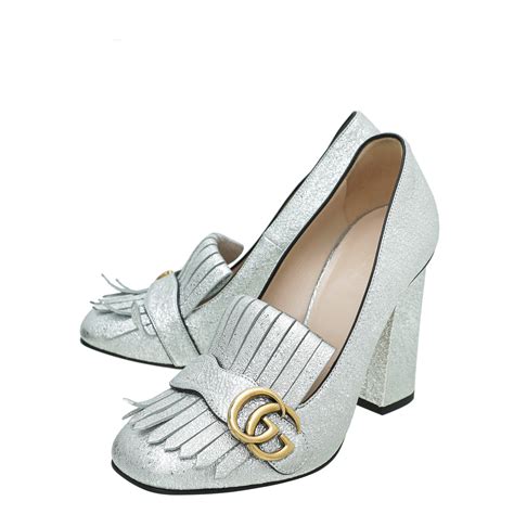 gucci silver marmont loafers|Gucci loafers ladies.